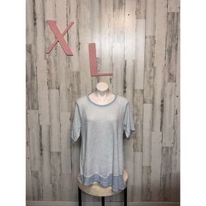 Calvin Klein Performance Light Blue Knit Lounge Top – Size 1X